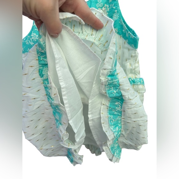 Peek - Tiered Metallic Ditsy Dress - 4/5y - Picture 11 of 11